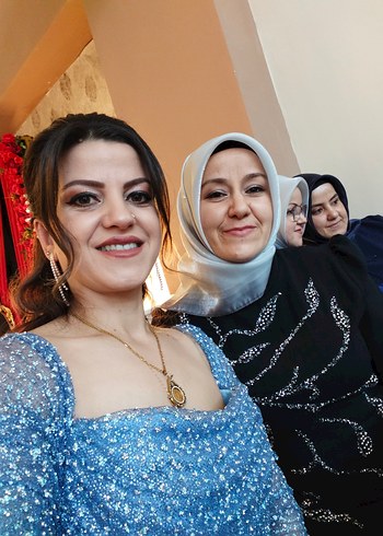 46 Beden Nakışlı Siyah Uzun Kol Uzun abiye