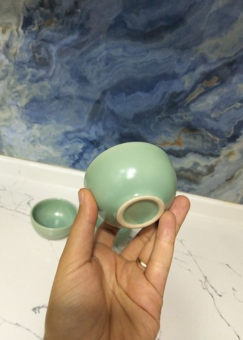 Pastel Yeşil Seramik 3'lü Kase Seti - Görsel 3