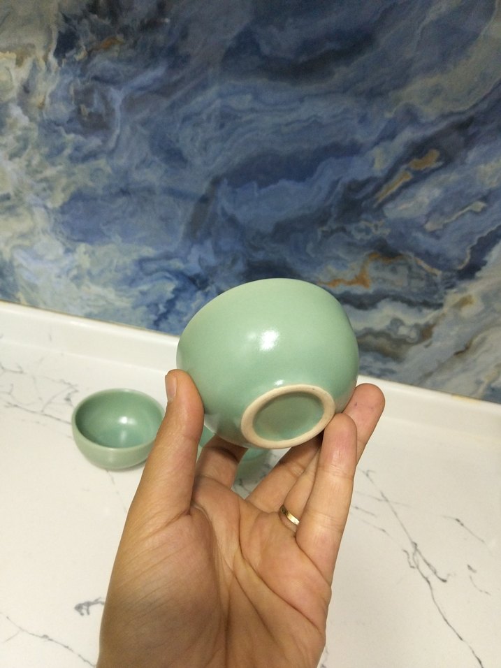 Pastel Yeşil Seramik 3'lü Kase Seti - Görsel 3