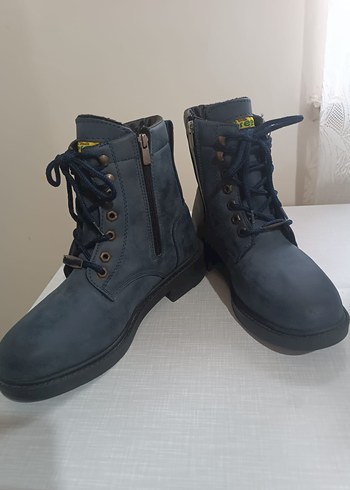 Mavi Süet Erkek Biker Botları - Görsel 3