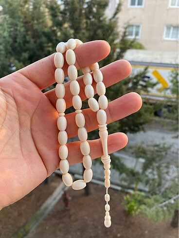 Beden beyaz Renk Usta işçilikli fildişi tesbih