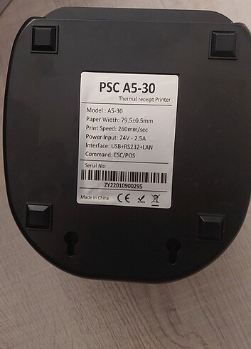 PSC A5-30 Termal Yazıcı Sıfır kutusunda