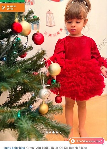 Zara Kırmızı Bebek Abiye