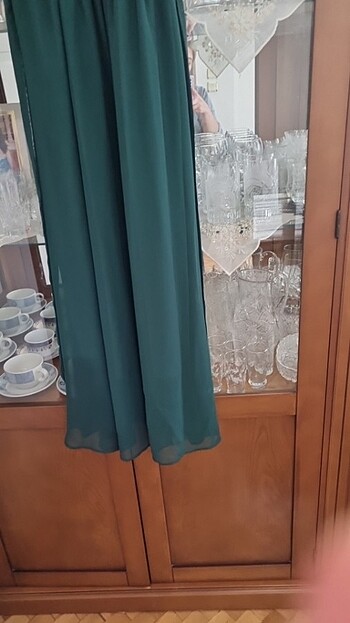 42 Beden Şifon yeşil elbise