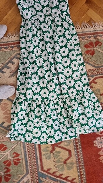 l Beden Yesil yazlık elbise