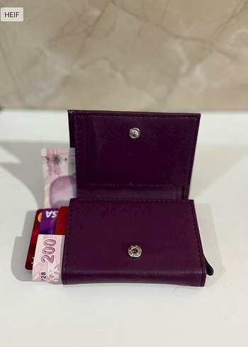 Mor Minimalist Erkek Cüzdanı - Görsel 2