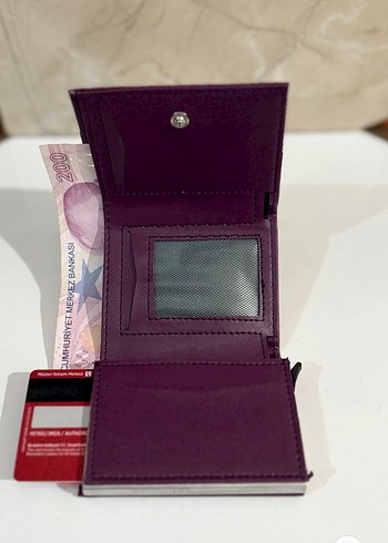 Mor Minimalist Erkek Cüzdanı - Görsel 3