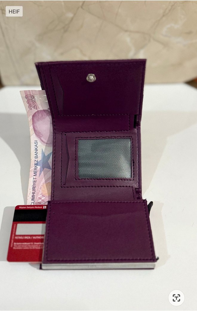 Mor Minimalist Erkek Cüzdanı - Görsel 3