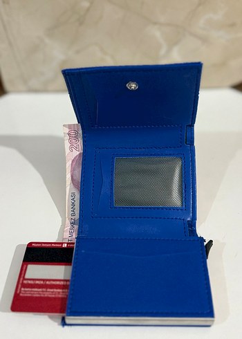 Minimalist Mavi Erkek Cüzdanı - Görsel 3