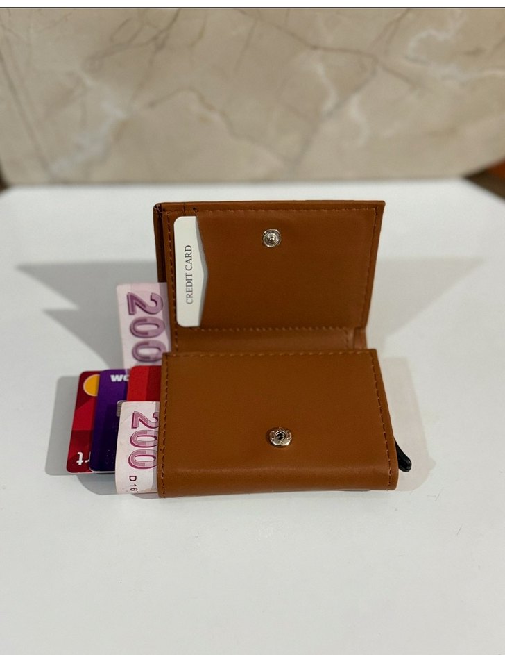 BOSS Kahverengi Deri Erkek Cüzdanı - Görsel 2