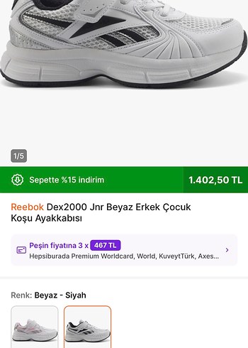 Reebok Beyaz Erkek Spor Ayakkabı - Görsel 2