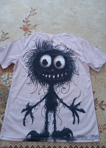 s Beden pembe Renk Lila Renk Dar Kesim Baskılı Erkek T-shirt