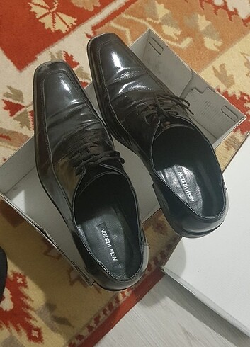 43 numara siyah Rugan ayakkabı 