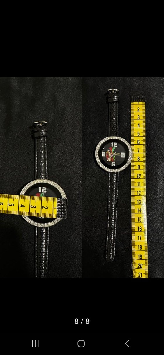 Siyah Parlak Taşlı Ed Hardy Kol Saati - Görsel 2