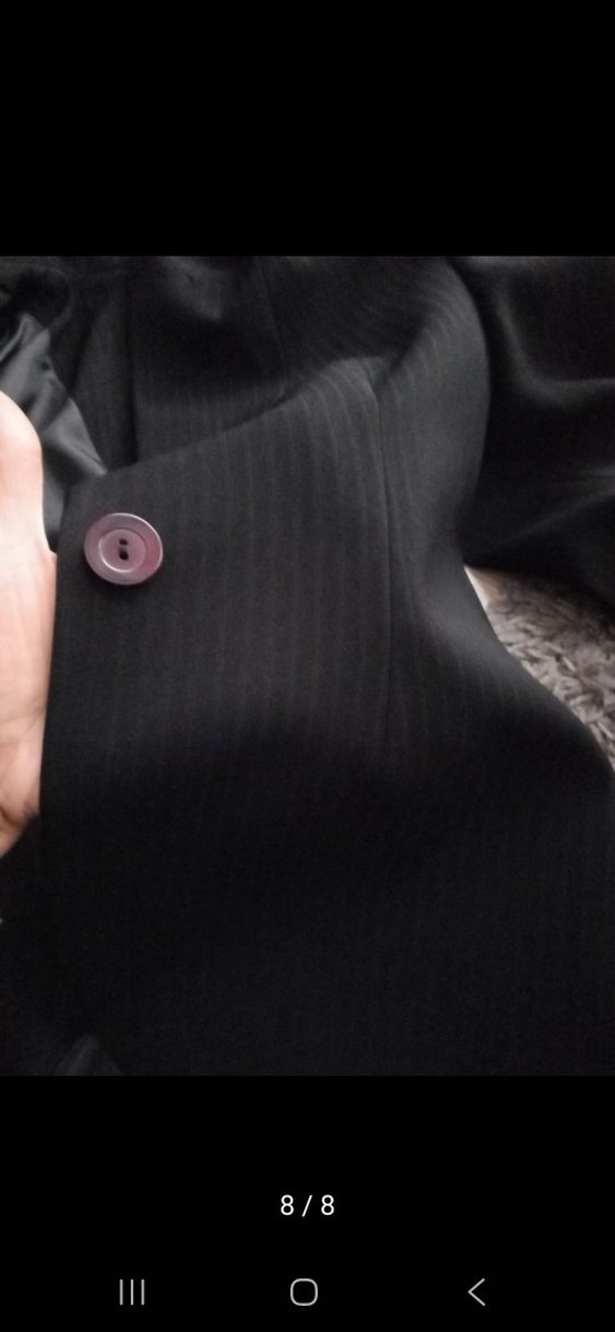 S beden office siren vintage siyah kumaş ceket - Görsel 3