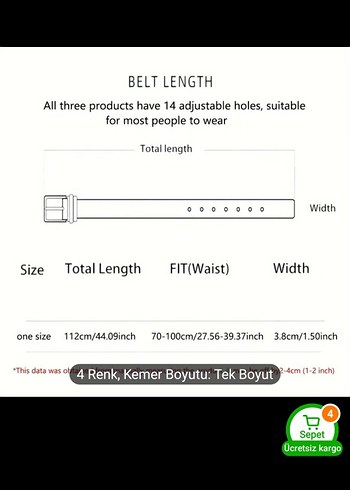 Siyah Deri Gotik Tokalı Kadın Kemer Yurtdışı - Görsel 3