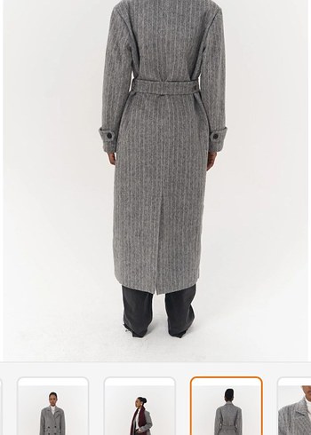 Çizgili Gri Uzun Kaban Mai - Görsel 3