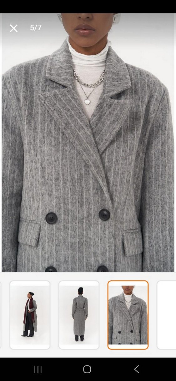 Çizgili Gri Uzun Kaban Mai - Görsel 4