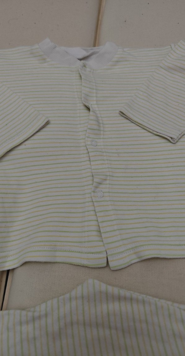 Bebek Erkek Hastane Kıyafeti, Pamuklu, Düğmeli - Görsel 3