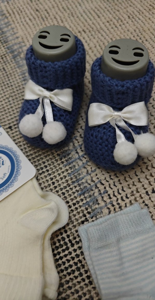 Beyaz ve Gri Erkek Çorap Seti - Görsel 4