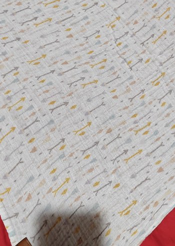 Gri Desenli Beyaz Müslim Bebek Battaniyesi mujo baby - Görsel 2