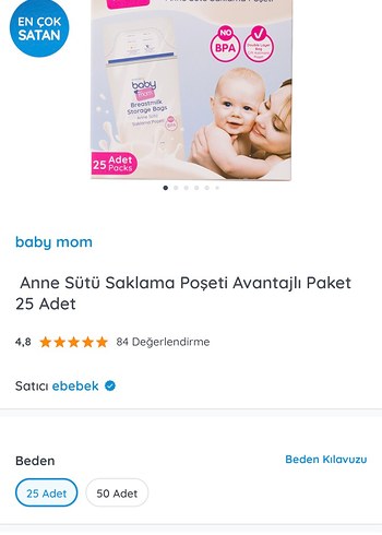 Bebek Anne Sütü Saklama Poşeti 25'li - Görsel 2