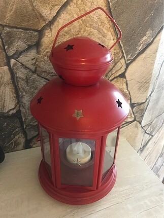 Kırmızı dekoratif mumluk ???? - Görsel 2