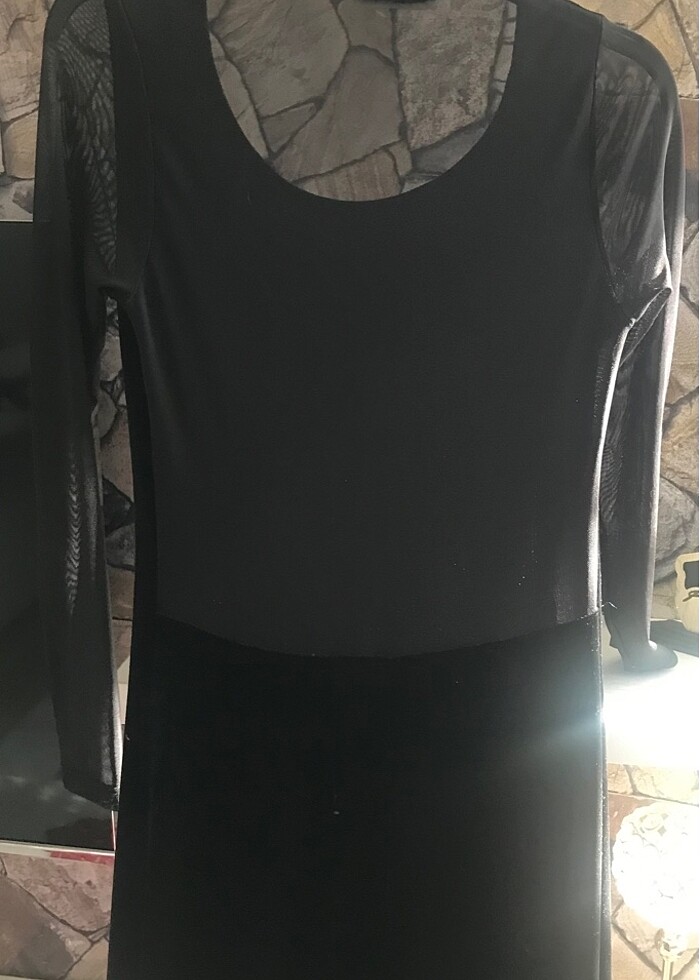 Kadife uzun abiye - Görsel 3