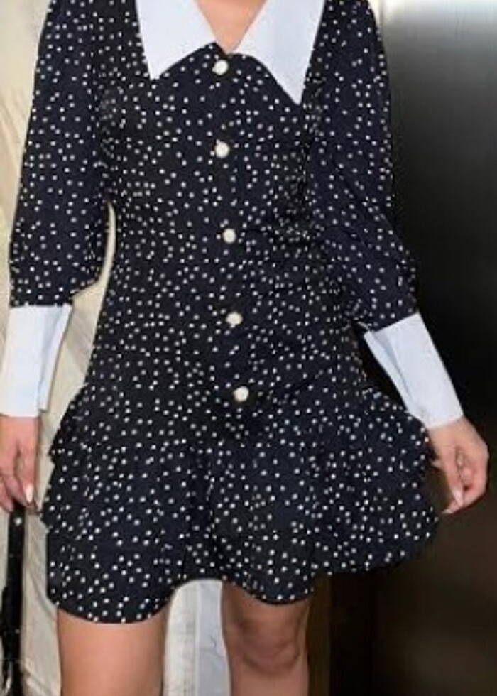 Puantiyeli elbise - Görsel 4