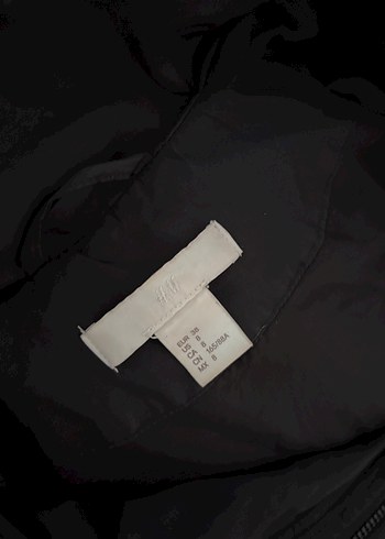 H&M H&M kapüşonlu oversize siyah şişme mont