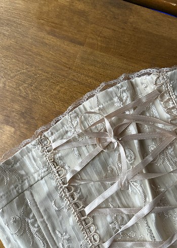 Vintage dantelli korse büstiyer - Görsel 3