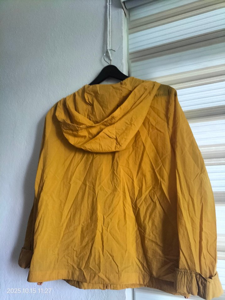 Sarı Kadın Midi yağmurluk Ceket - Görsel 3