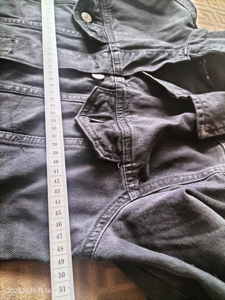 füme Düğmeli Kadın Denim Ceket - Görsel 5