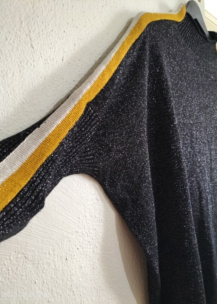 Şık simli bluz - Görsel 3