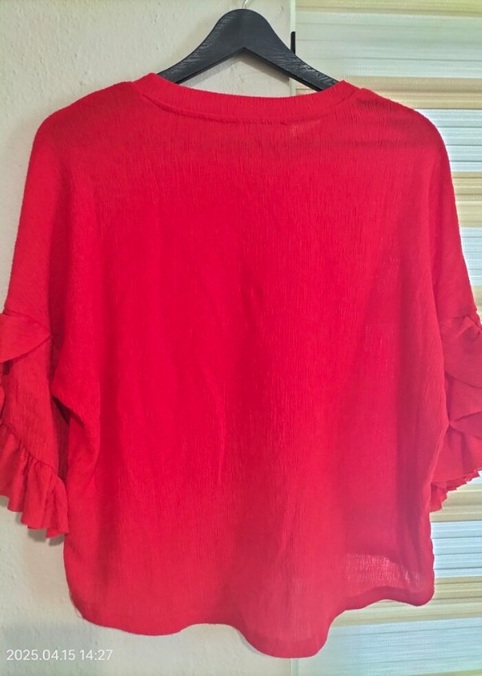 Kırmızı bluz  - Görsel 2