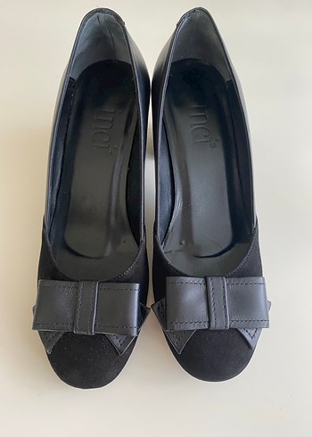 İNCİ Siyah Fiyonk Detaylı Kadın Topuklu Ayakkabı - Görsel 5