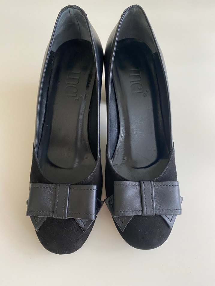 İNCİ Siyah Fiyonk Detaylı Kadın Topuklu Ayakkabı - Görsel 5