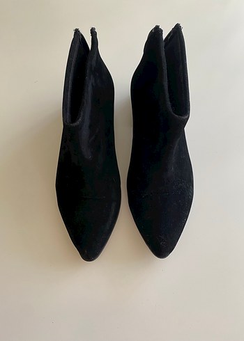 Siyah Süet Kadın Bot & Bootie 1 kere giyilmiştir yeni gibi - Görsel 2