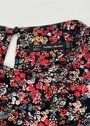 Zara Bohem Renkli Mini Elbise - Görsel 6