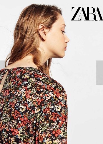 Zara Bohem Renkli Mini Elbise - Görsel 3