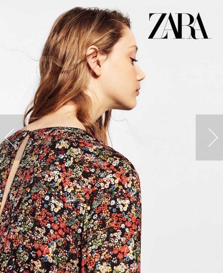 Zara Bohem Renkli Mini Elbise - Görsel 3