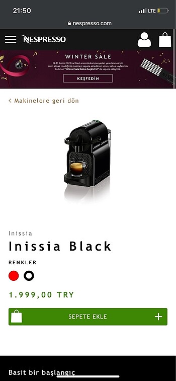 Nespresso inissia Black - Görsel 6