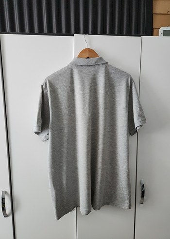 Gri Kısa Kollu Polo Tişört - Görsel 3