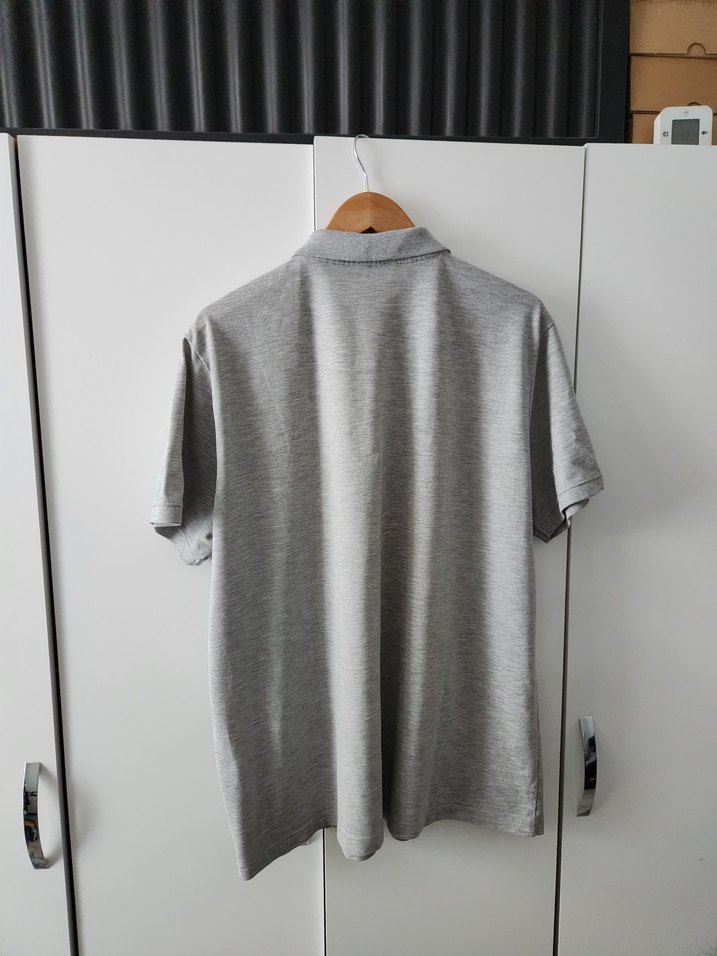 Gri Kısa Kollu Polo Tişört - Görsel 3