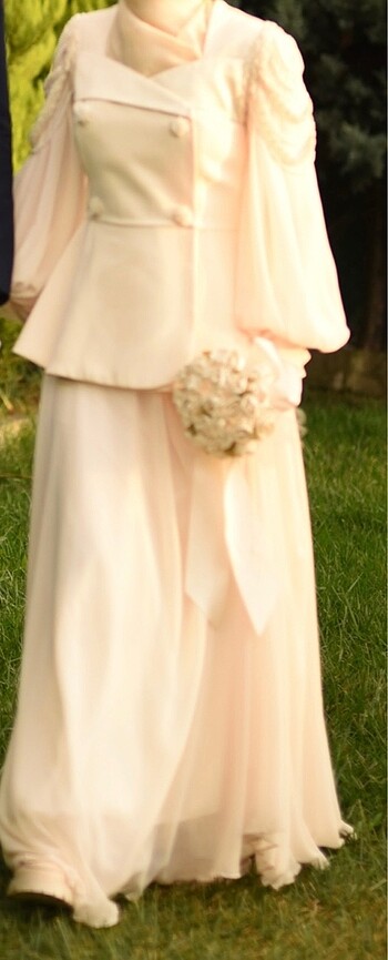 Nikah Kıyafeti Etek Ceket Takım - Görsel 6