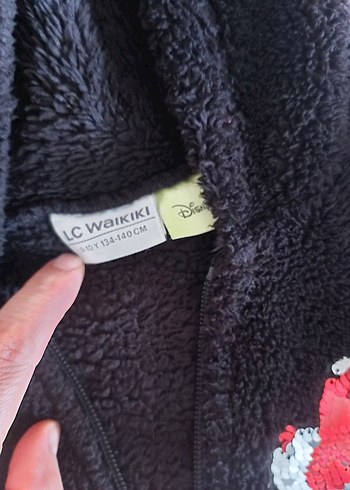 Kız Çocuk Gri Kürklü Nakışlı Sweatshirt - Görsel 2