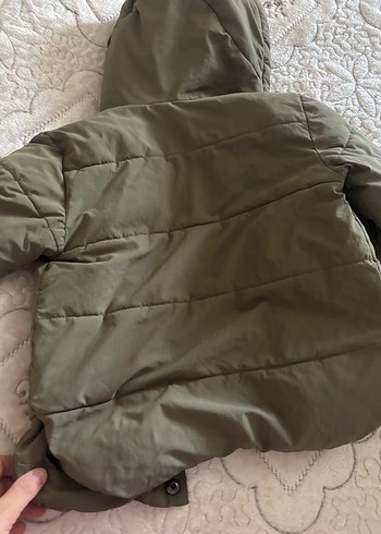 Kapüşonlu Erkek Çocuk haki Mont - Görsel 4