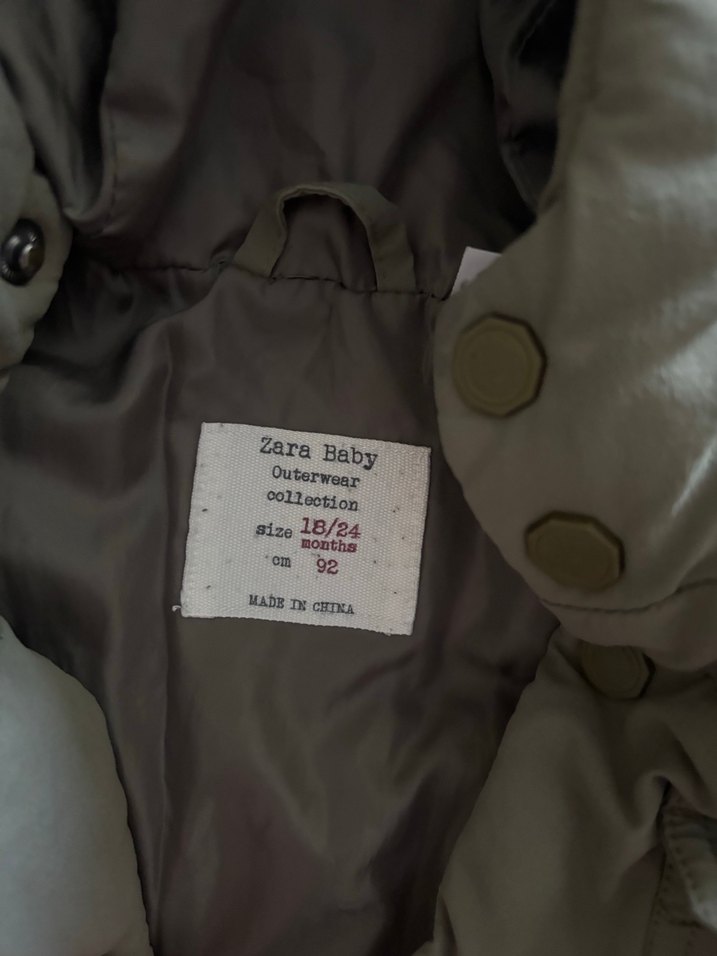 Kapüşonlu Erkek Çocuk haki Mont - Görsel 5