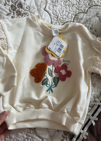 Dantel Detaylı Kahverengi bebek Eşofman Takımı - Görsel 5