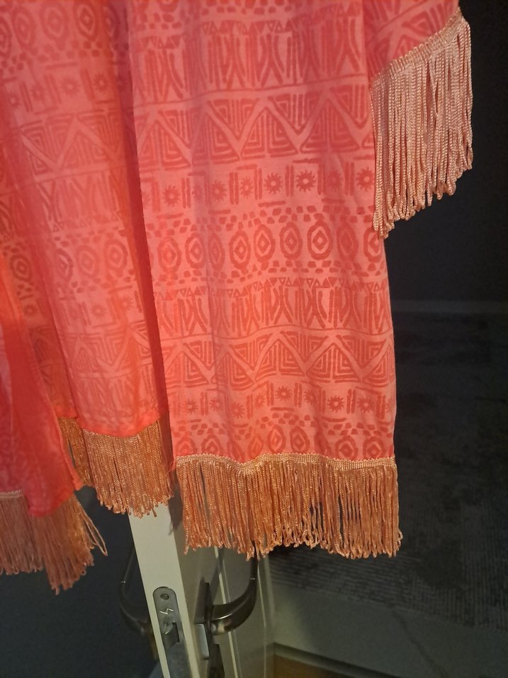 Püsküllü ve Salaş Pembe Bohem Pareo - Görsel 2